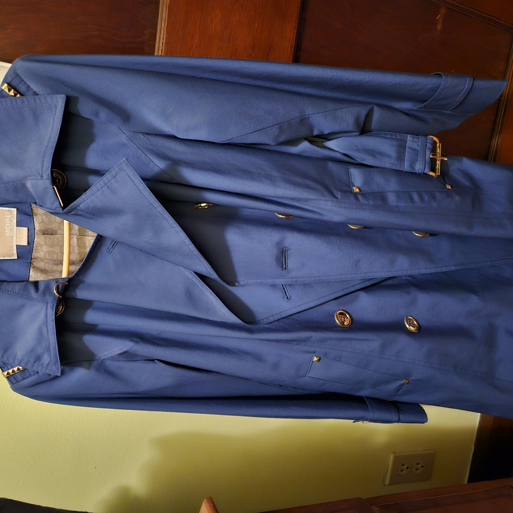 Stylish Blue Trench Coat